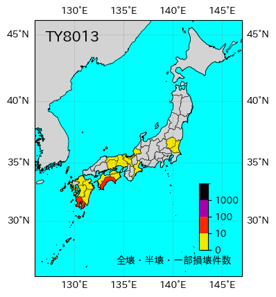 1980年台風第13号（8013）